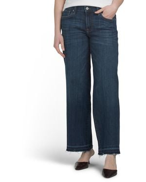 TJ Maxx Mid Rise Sweet Wide Leg Jeans For Cotton - Blue