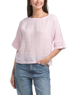 TJ Maxx Linen Printed Blouse For - Purple