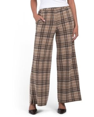 TJ Maxx Wool Luxe Plaid Jacquard Pants For - Brown