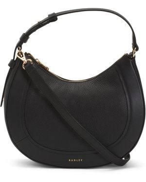 TJ Maxx Leather Merchant Hall Small Ziptop Grab Satchel, Leather - Black