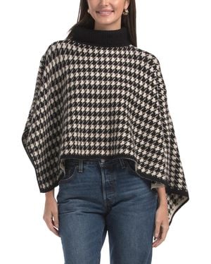 TJ Maxx Poncho Sweater, Nylon/Acrylic - Black