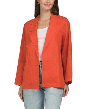 TJ Maxx Linen Beatrice Blazer For - Orange