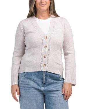 TJ Maxx Merino Wool Nichole Cinched Waist Cardigan - White
