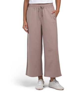 TJ Maxx Lux Lanston Culotte Pants With Drawcord, Spandex/Polyester - Brown
