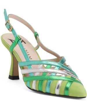 TJ Maxx Leather Heels With Multiple Straps For Leather/Suede - Green