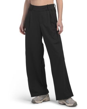 TJ Maxx Pursuit Pleated Wide Leg Pants, Spandex/Polyester - Black