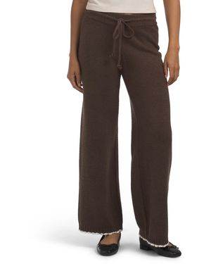 TJ Maxx Victoria Knit Pants For Nylon/Cotton/Wool - Brown