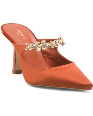 TJ Maxx Ambrose Flower Trim Heeled Mules For - Orange