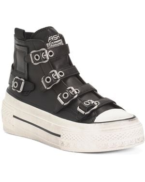 TJ Maxx Leather Razor High Top Sneakers For - Black