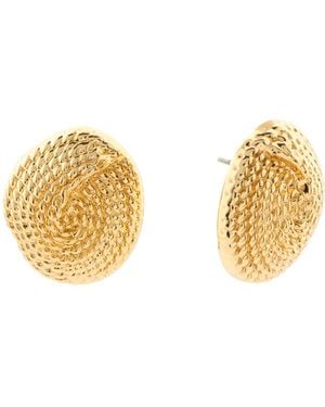 TJ Maxx Rope Button Earrings - Metallic