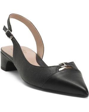 TJ Maxx Wide Sabrina Comfort Low Heels For Leather - Black