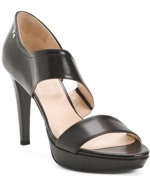 TJ Maxx Leather Heeled Sandals For - Metallic