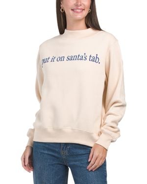 TJ Maxx Put It On Santas Tab Mockneck For Cotton/Polyester - Natural