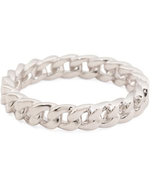 TJ Maxx Sterling Cuban Link Band Ring - White
