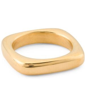TJ Maxx 14Kt Square Stacking Ring - Metallic
