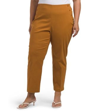 TJ Maxx Plus Ankle Pants For Nylon/Spandex/Rayon - Brown