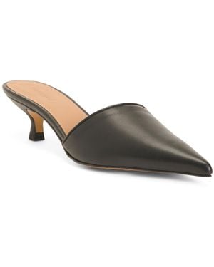 TJ Maxx Leather Noomi Kitten Heel Mules For - Brown