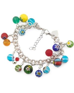 TJ Maxx Murano Glass Multi-Bead Bracelet - Blue