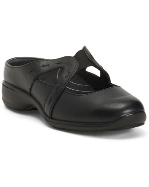 TJ Maxx Wide Leather Shoenanigan Comfort Wide Mules For - Black