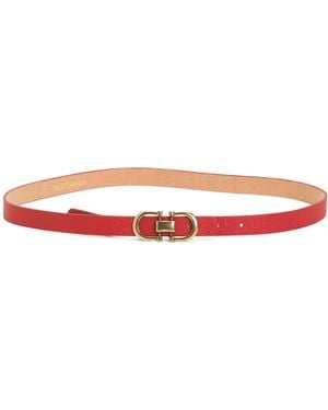TJ Maxx Leather Double Buckle Belt For Leather - Red