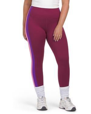 TJ Maxx Color Block Tlc Leggings, Spandex/Polyester - Red