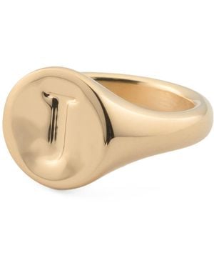 TJ Maxx 14Kt Initial Signet Ring Letter For - Natural