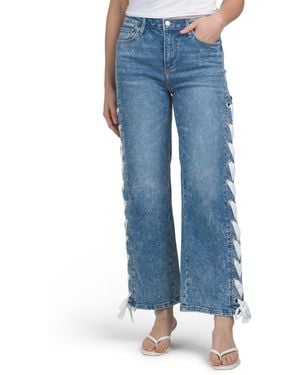 TJ Maxx Lacey Bow Jeans For Spandex/Cotton/Polyester - Blue