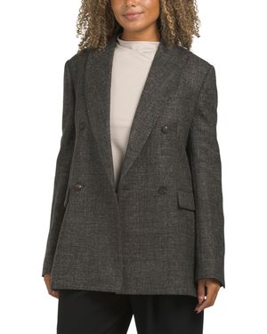 TJ Maxx Virgin Wool Blend Jacket, Cotton/Linen/Wool - Gray