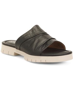 TJ Maxx Leather Claribel Slide Sandals For - Brown