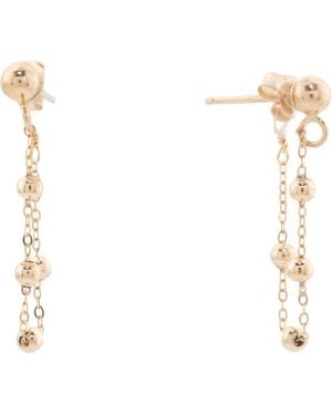 TJ Maxx 14Kt Front To Back Bead Earring - White
