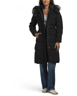 TJ Maxx Down Fill Long Heavyweight Jacket, Polyester/Acrylic - Black