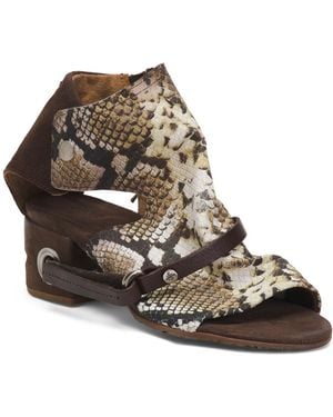 TJ Maxx Leather Flint Heeled Sandals For Suede - Multicolor
