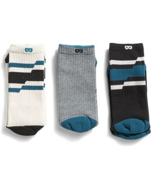 TJ Maxx 3Pk Ready For Everything Cushioned Crew Socks For Spandex/Cotton/Polyester - Black