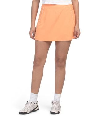 TJ Maxx Stretch Woven Piped Skort With Short Liner, Spandex/Polyester - Orange