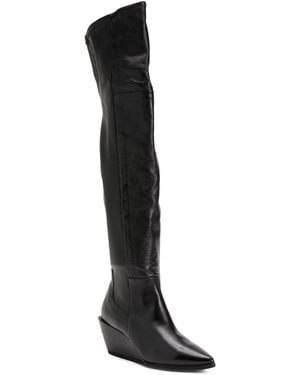 TJ Maxx Leather Mawnie High Shaft Boots For - Black