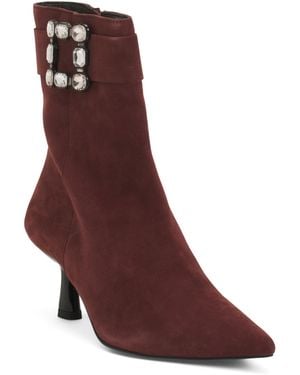 TJ Maxx Suede Eishi Kitten Heel Booties For - Purple