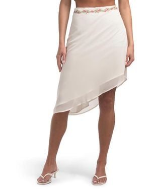 TJ Maxx Asymetrical Midi Skirt - Natural