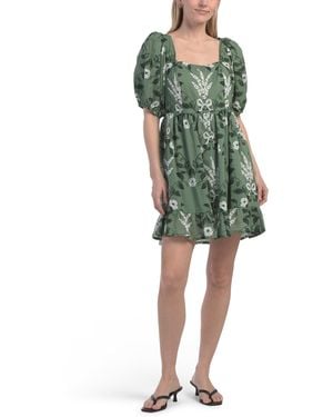 TJ Maxx Kiera Mini Dress For Cotton - Green