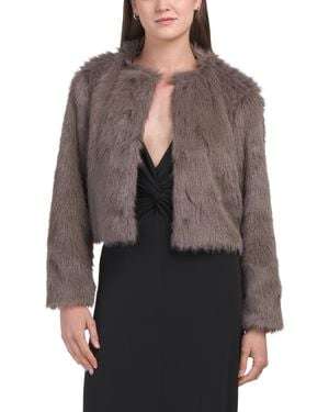 TJ Maxx Snow Bunny Faux Fur Jacket For Polyester - Gray