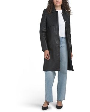 TJ Maxx Leather Athen Jacket For Nylon/Polyester/Leather - Black