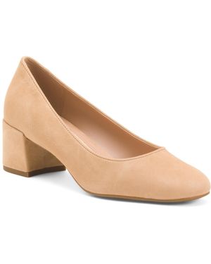 TJ Maxx Suede Go To Shayla Block Pumps For - Natural