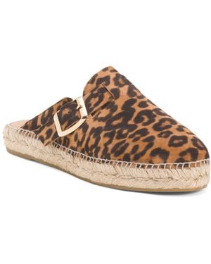 TJ Maxx Suede Espadrille Clogs For Leather/Suede - Brown