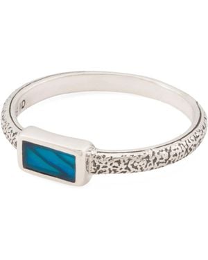 TJ Maxx Sterlings Abalone Textured Ring - Blue