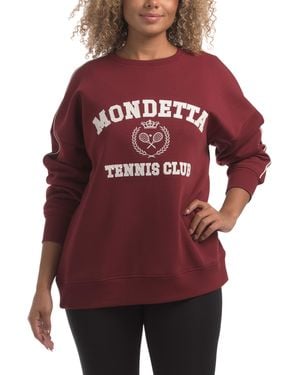 TJ Maxx Club Tennis Sweatshirt For Spandex/Cotton/Polyester - Red