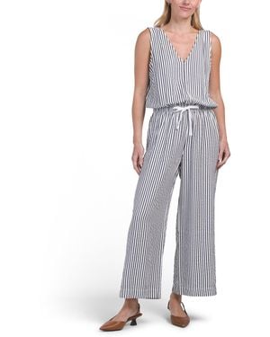 TJ Maxx Stripe Jumpsuit For Polyester/Viscose - Gray