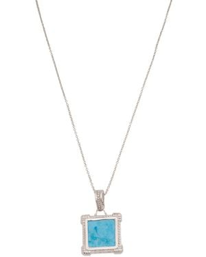 TJ Maxx Sterling Magnesite Pendant Necklace - Blue