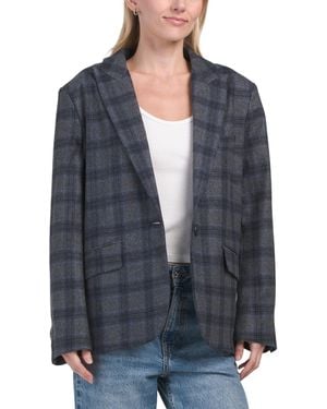 TJ Maxx Wool Blend Jacket, Wool/Viscose - Blue