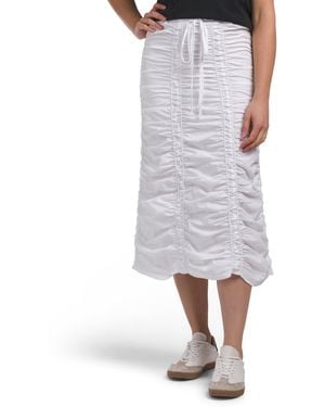 TJ Maxx Double Shirred Panel Skirt For Spandex/Cotton - Gray