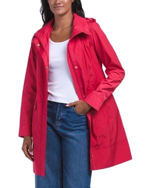 TJ Maxx Packable Raincoat, Nylon/Polyester - Red