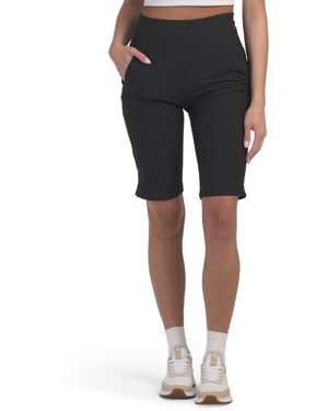 TJ Maxx Clean Front Shorts, Spandex/Polyester - Black